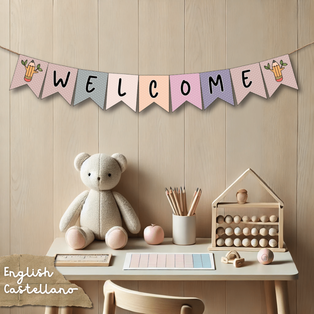 Banderines de bienvenida - Welcome Bunting | Classroom Decor