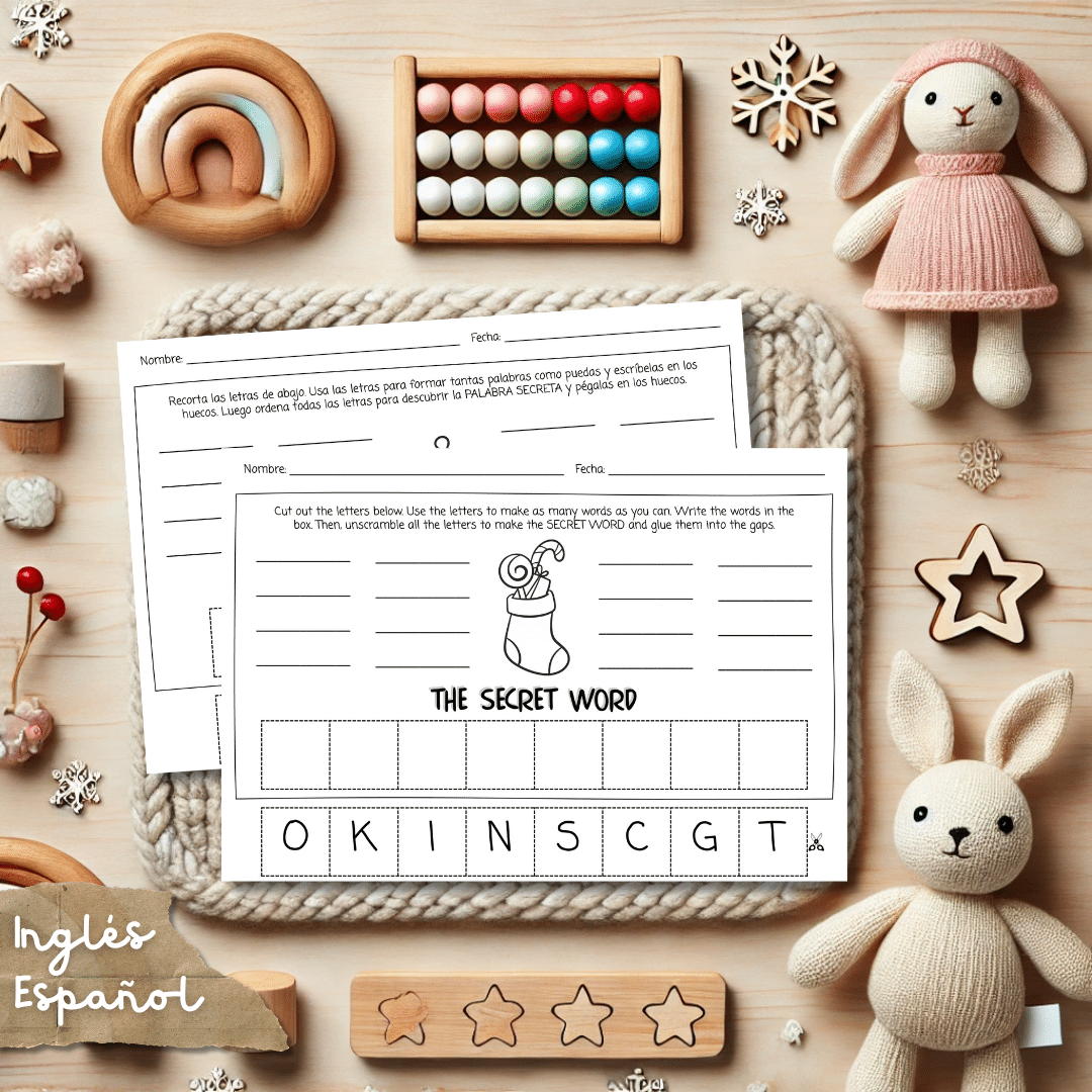 Fichas de Navidad: Descubre la Palabra Secreta - The Secret Word