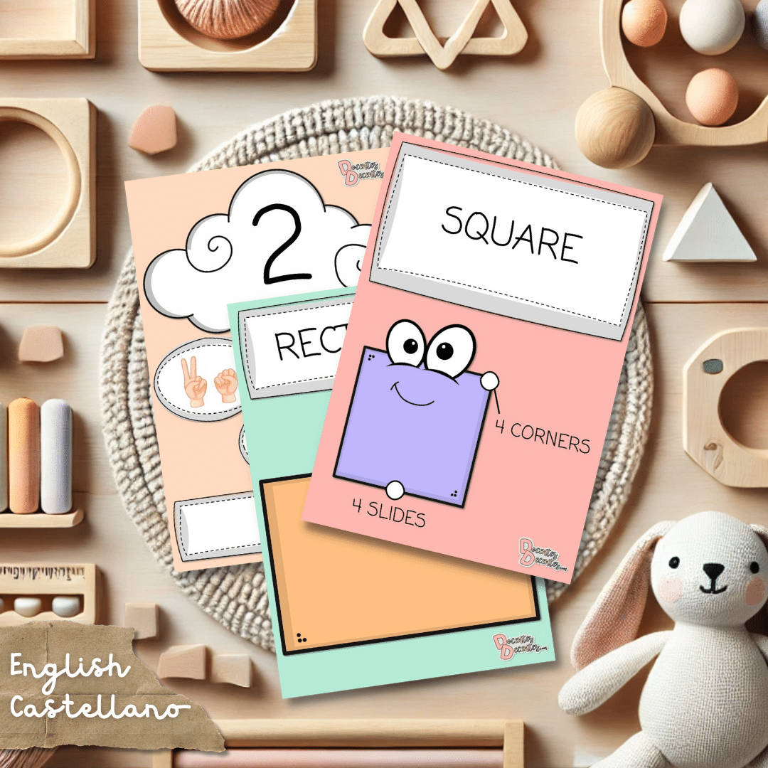 Pack de pósters de matemáticas – Números, formas y polígonos (paleta boho)
